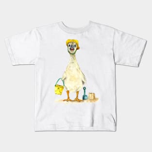 Baby Gosling on the Beach Kids T-Shirt